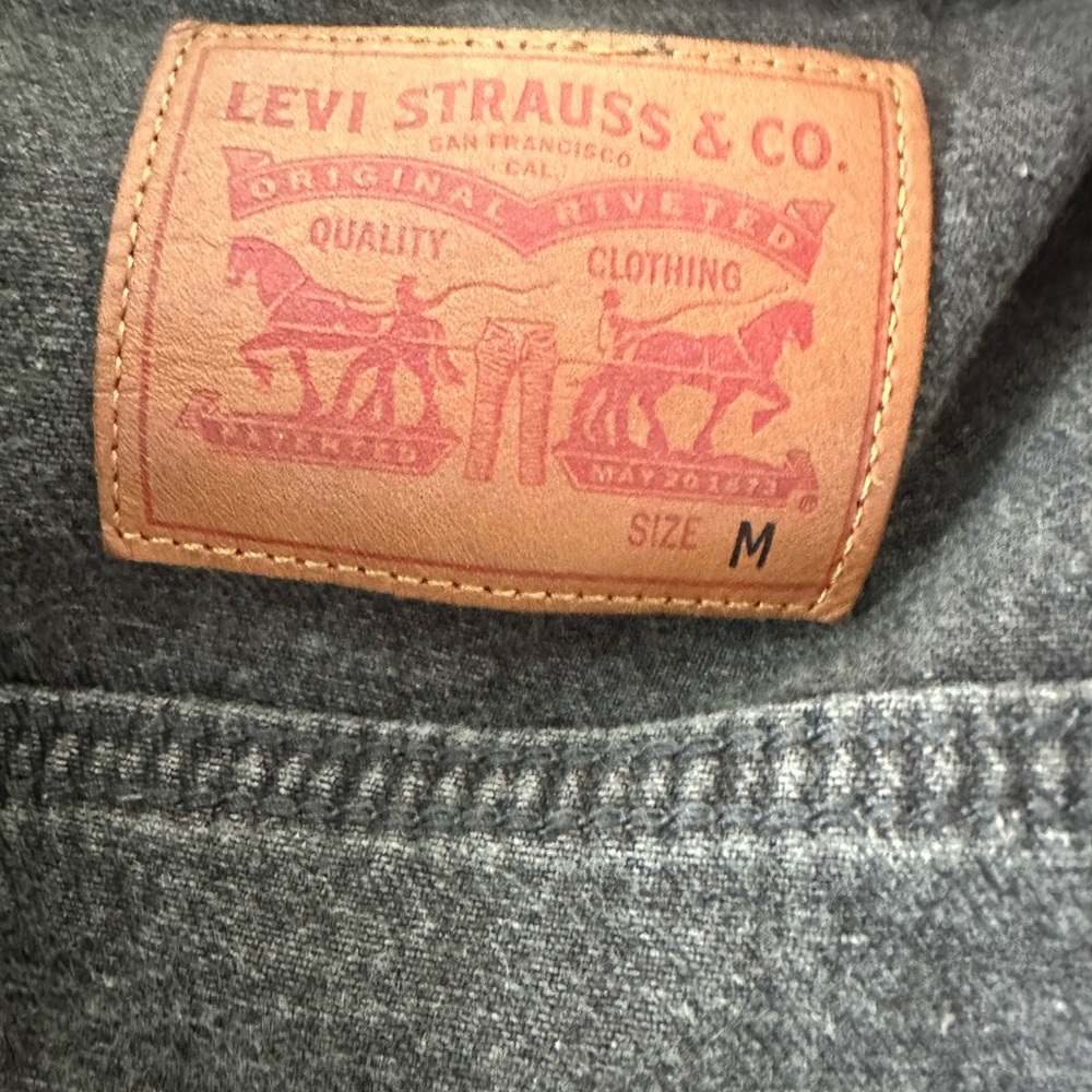 Levi's Gray Denim Trucker Jacket Medium - Picture 3 of 5